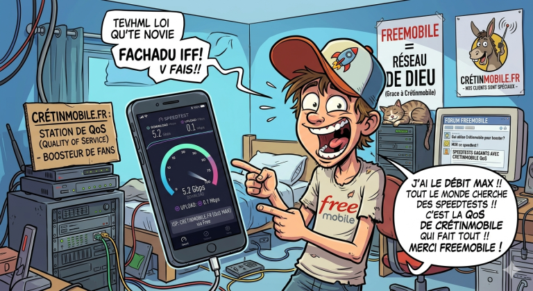 Freemobile : la QoS des tests de débit